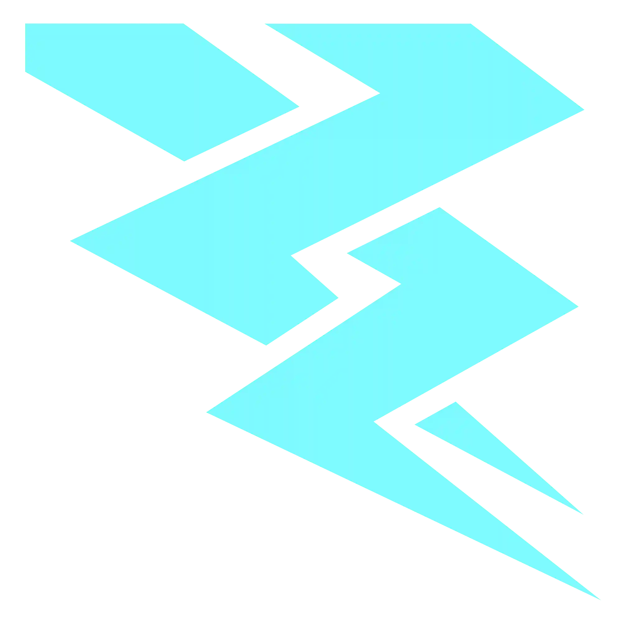 Base of Hyperlight Logo - two intertwined electric blue lightning bolts